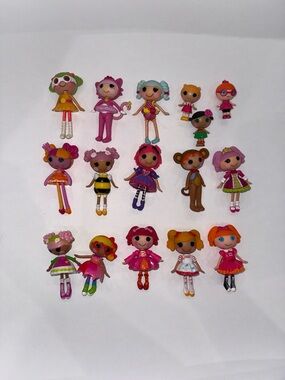 Lalaloopsy Mini 3” and Lalaloopsy Littles Dolls Bundle of 16 total- Pre owned